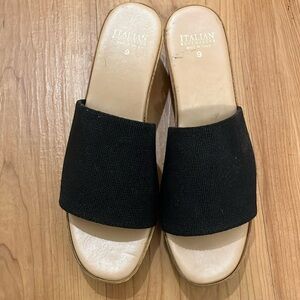 Bamboo Wedge Open Toe Heels